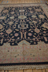8x10 Vintage Tea Washed Indian Sultanabad Soumac Design Carpet // ONH Item mc002054 Image 4