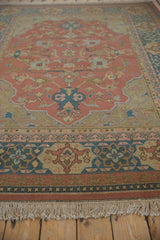 6.5x9 Vintage Tea Washed Indian Serapi Soumac Design Carpet // ONH Item mc002056 Image 6