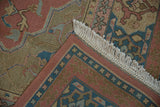 Cream fringe and madder rust main border with Turtle Samovar design motif.