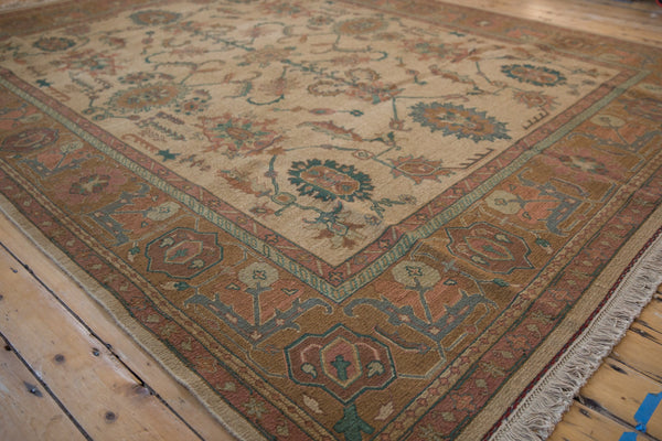 9x11.5 Vintage Tea Washed Indian Sultanabad Soumac Design Carpet // ONH Item mc002058 Image 2