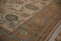 9x11.5 Vintage Tea Washed Indian Sultanabad Soumac Design Carpet // ONH Item mc002058 Image 3
