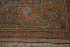 9x11.5 Vintage Tea Washed Indian Sultanabad Soumac Design Carpet // ONH Item mc002058 Image 4