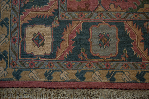 8x10 Vintage Tea Washed Indian Northwest Persian Soumac Design Carpet // ONH Item mc002059 Image 5