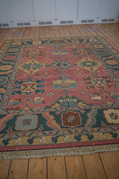 8x10 Vintage Tea Washed Indian Northwest Persian Soumac Design Carpet // ONH Item mc002059 Image 6