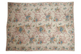 Vintage Chainstitch carpet, Colonial style floral bouquets and dusty rose ribbons on ivory, 8'10