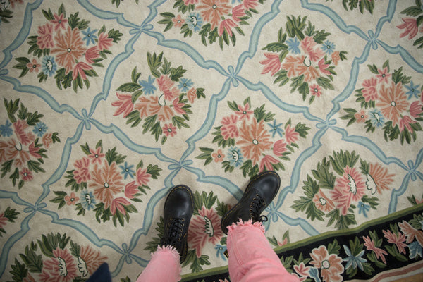 9x11.5 Vintage Chainstitch Carpet // ONH Item mc002091 Image 1