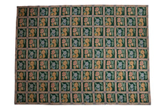 8.5x11.5 Vintage Chainstitch Carpet // ONH Item mc002093