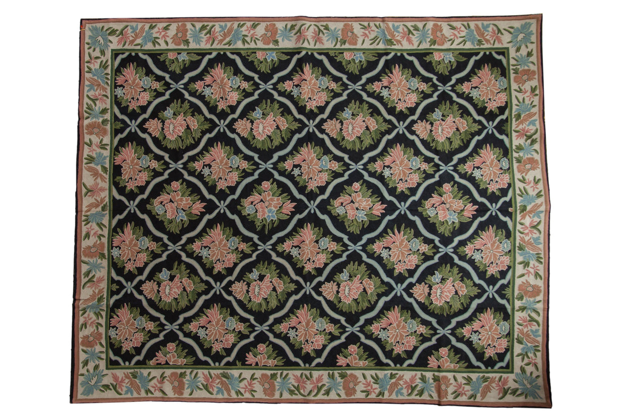 8x9.5 Vintage Chainstitch Carpet // ONH Item mc002096