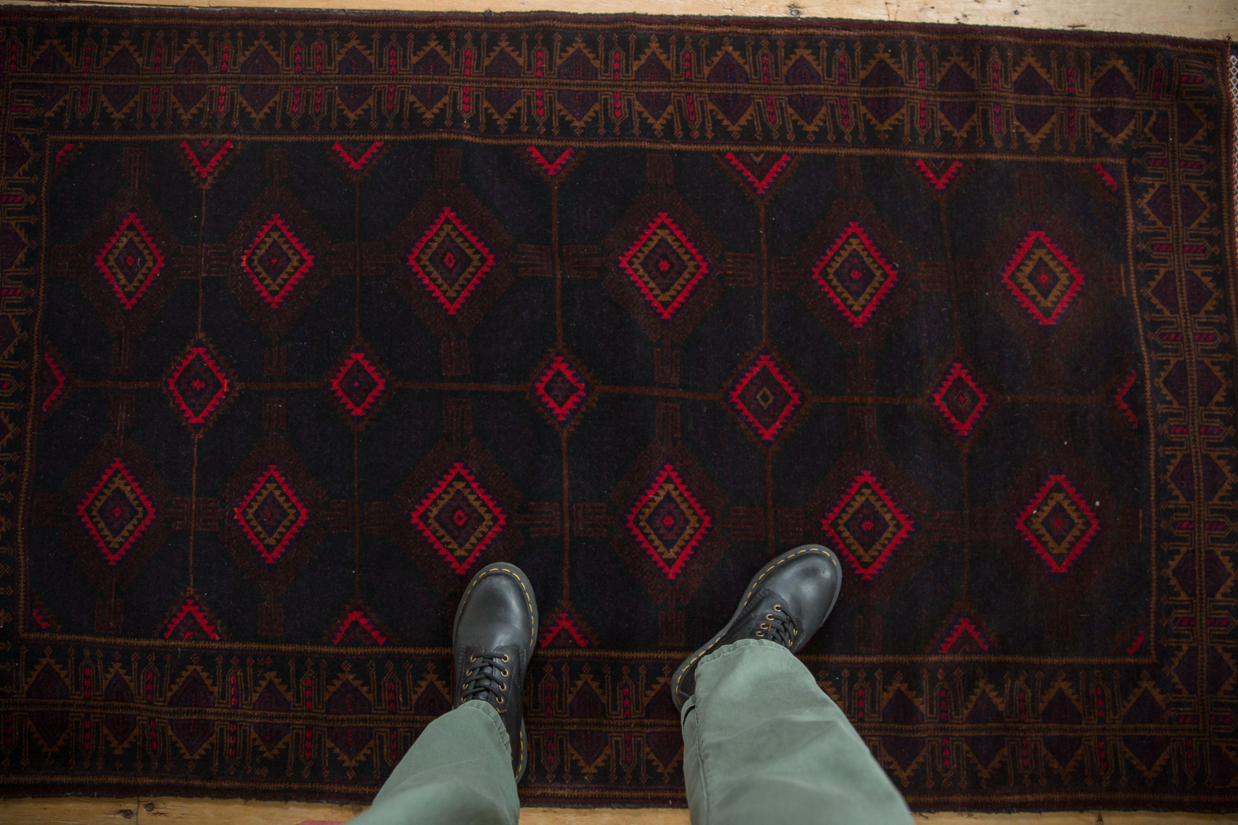 3.5x6.5 Vintage Pakistani Turkmen Design Rug // ONH Item mc002110 Image 1