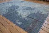 Textured, cloud-like watery pattern on a contemporary Pakistani rug with art silk accents.