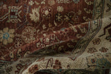 The soft, full pile and hand-knotted construction of a vintage Armenian Hamadan design carpet.