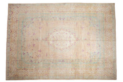 10x14 Vintage Distressed Bulgarian Kerman Design Carpet // ONH Item mc002152