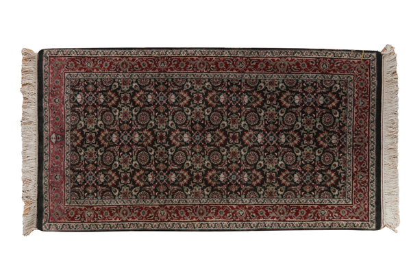 2x4 Vintage Indian Tabriz Design Rug Runner // ONH Item mc002167