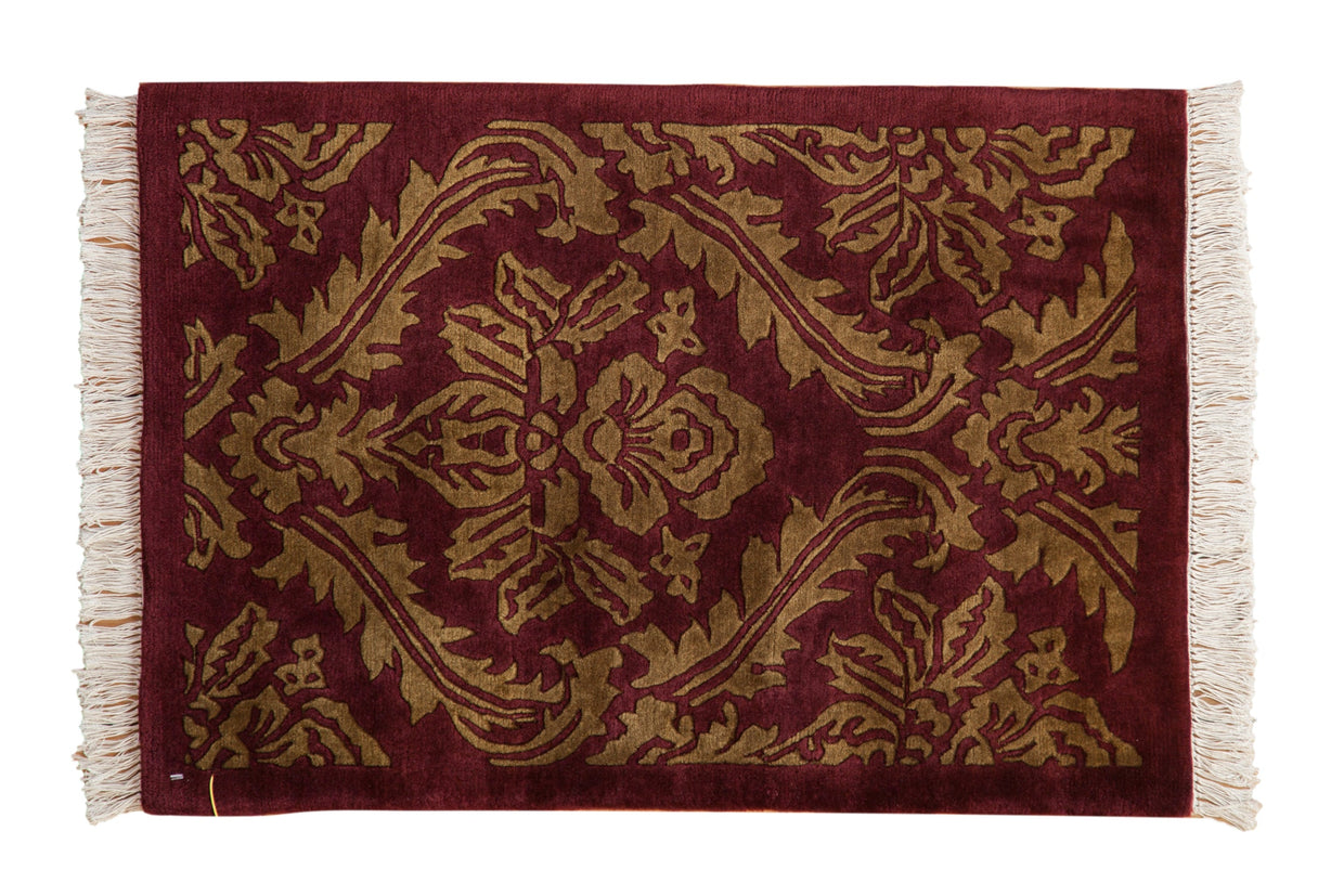 2x3 Vintage Indian Damask Design Rug Mat // ONH Item mc002171