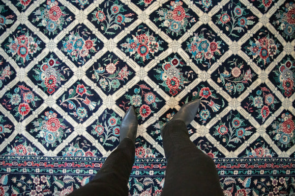 9x11.5 Vintage Pakistani Savonnerie Design Carpet // ONH Item mc002180 Image 1