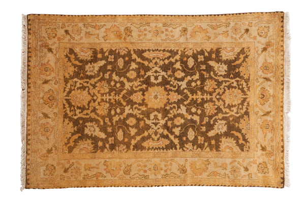 4x6 Vintage Golden Wash Indian Oushak Design Rug // ONH Item mc002182