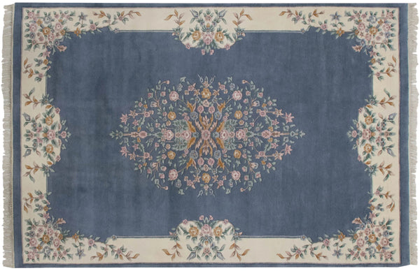 8x12 Vintage Indian Aubusson Design Carpet // ONH Item mc002215