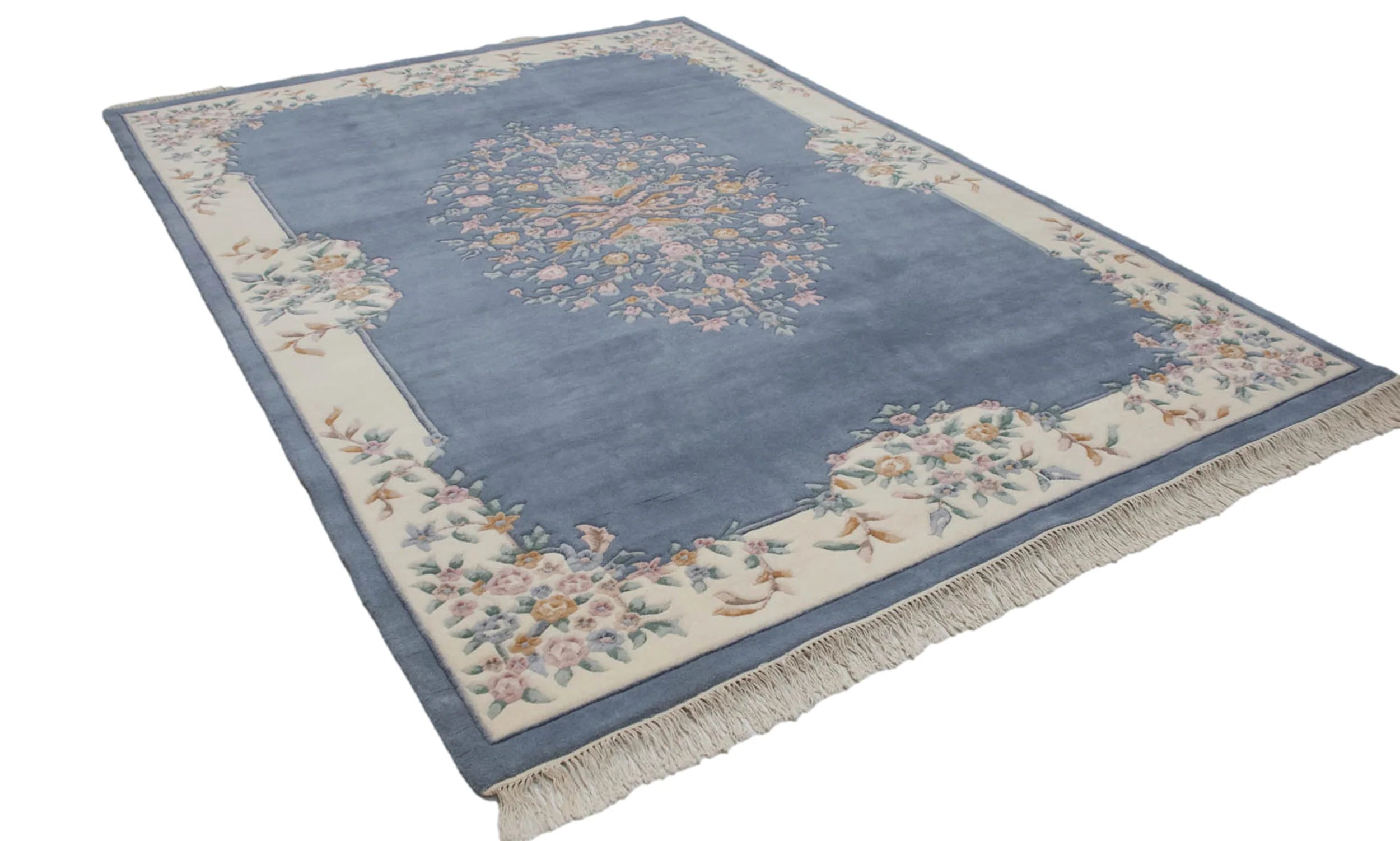 8x12 Vintage Indian Aubusson Design Carpet // ONH Item mc002215 Image 1