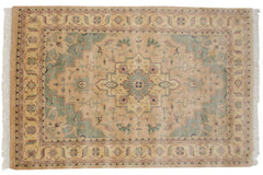 6x9 Vintage Tea Washed Indian Heriz Design Carpet // ONH Item mc002216