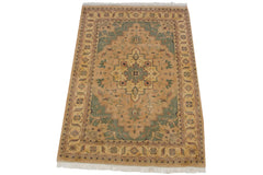 6x9 Vintage Tea Washed Indian Heriz Design Carpet // ONH Item mc002216 Image 4