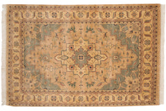 6x9 Vintage Tea Washed Indian Heriz Design Carpet // ONH Item mc002216 Image 8
