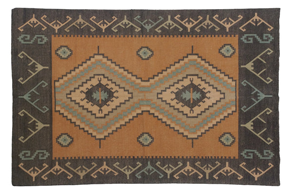 4x6 Vintage Stone Wash Dhurrie Rug // ONH Item mc002217