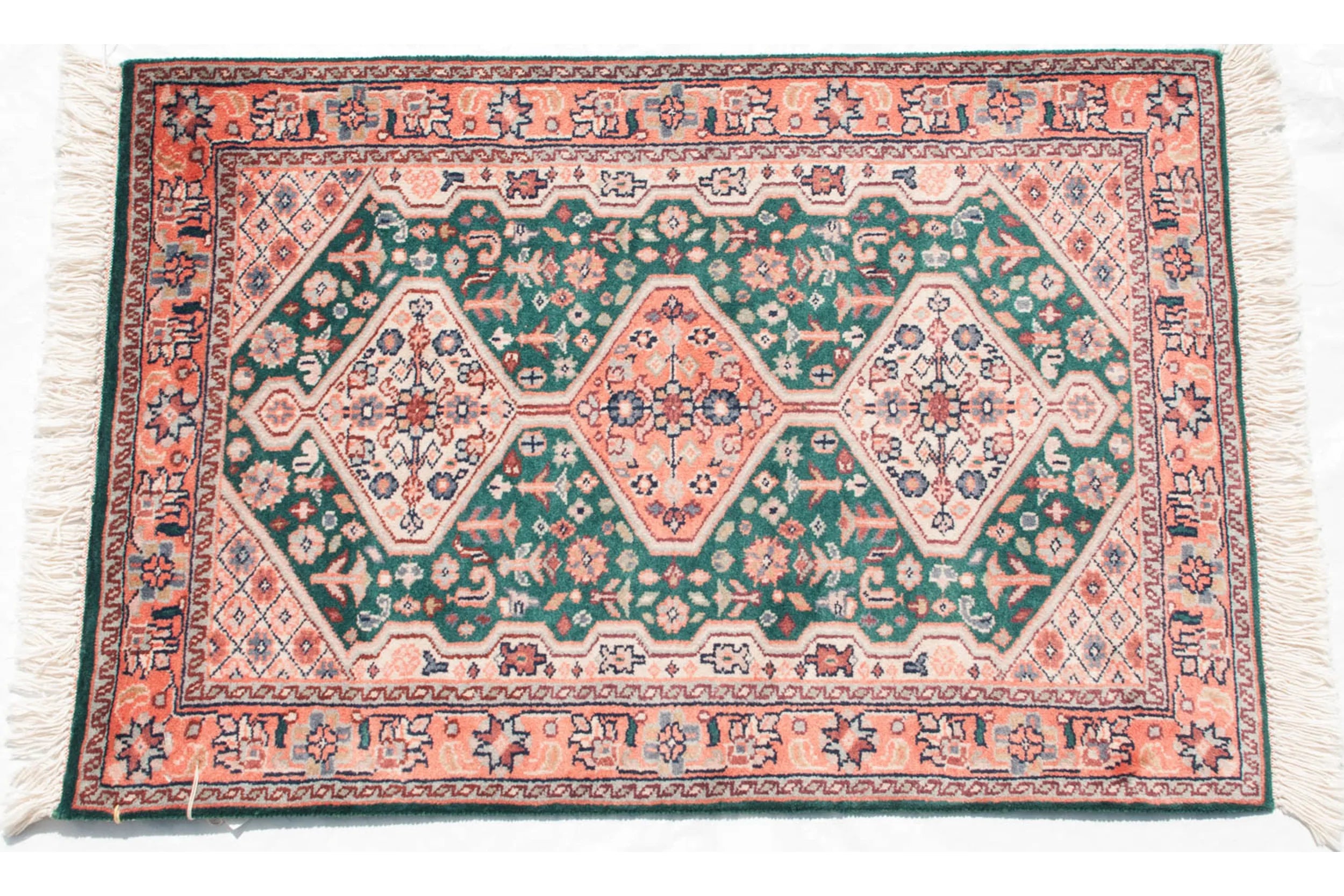2x3 Vintage Indian Afshar Design Rug Mat // ONH Item mc002219 Image 1