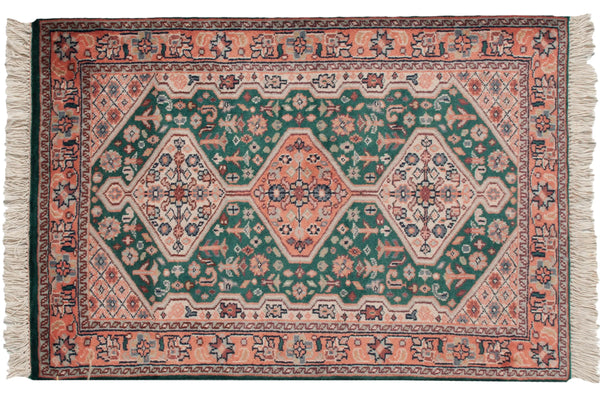 2x3 Vintage Indian Afshar Design Rug Mat // ONH Item mc002219 Image 2