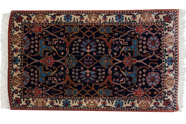 3.5x5.5 Vintage Indian Bijar Design Rug // ONH Item mc002221