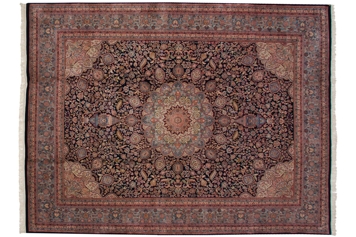 9x12 Vintage Indian Ardebil Design Carpet // ONH Item mc002223