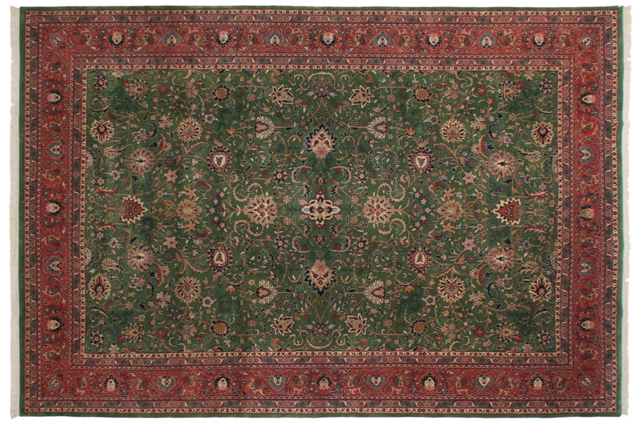 10x14.5 Vintage Indian Meshed Design Carpet // ONH Item mc002226