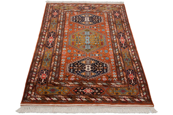 4x6 Vintage Indian Caucasian Design Rug // ONH Item mc002229 Image 4