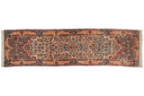 The intricate thousand-flower field and stylized leaf border of the Persian runner.