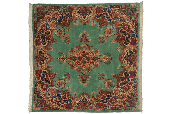 4.5x5 Vintage Kerman Square Rug // ONH Item mc002234