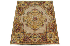 8x10 Vintage Indian Aubusson Design Carpet // ONH Item mc002240 Image 1