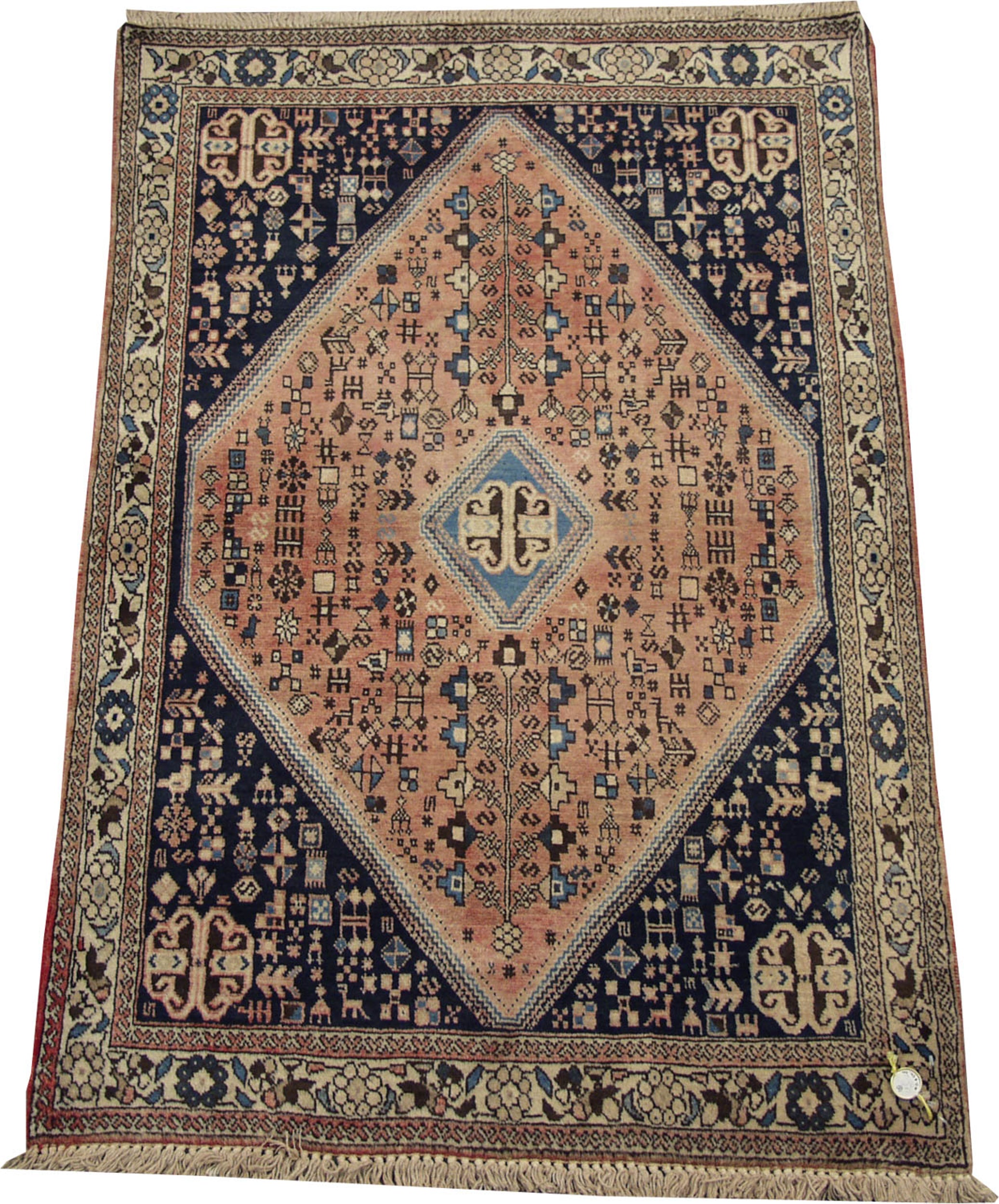 3x5 Vintage Distressed Abadeh Rug // ONH Item mc002242 Image 1