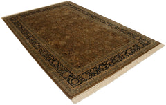 6x9 Vintage Indian Tabriz Design Carpet // ONH Item mc002245 Image 2