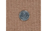 Art Deco carpet's hand-knotted pile with full, even height, a quarter for scale.