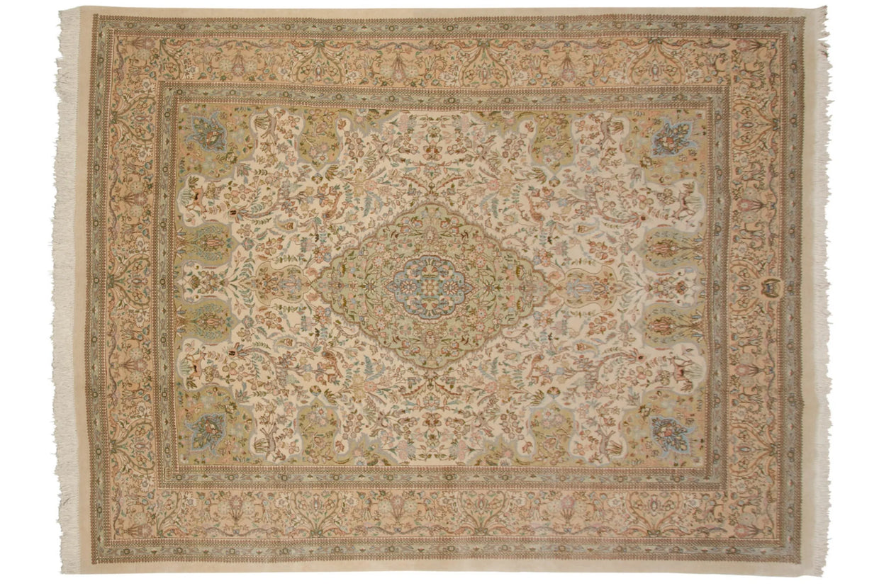 8.5x11 Vintage Tabriz Carpet // ONH Item mc002270