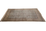 Vintage Persian Tabriz carpet, powder blue field with an elaborate pictorial forest scene.