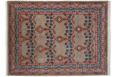 8.5x12 Vintage Indian Arts And Crafts Design Carpet // ONH Item mc002275