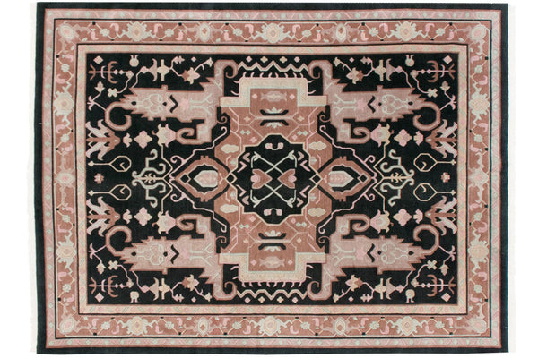 8.5x12 Vintage Contemporary Indian Serapi Design Carpet // ONH Item mc002276