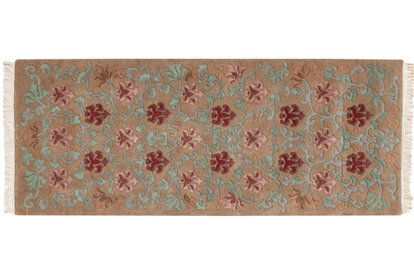 2.5x6.5 Vintage Indian Arts And Crafts Design Rug Runner // ONH Item mc002277