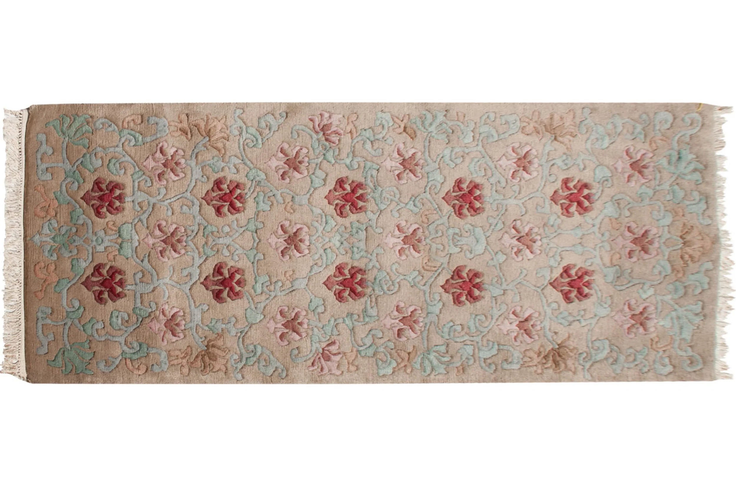 2.5x6.5 Vintage Indian Arts And Crafts Design Rug Runner // ONH Item mc002277 Image 1