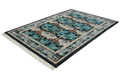 6x9 Vintage Indian William Morris Design Carpet // ONH Item mc002281 Image 3