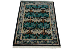 6x9 Vintage Indian William Morris Design Carpet // ONH Item mc002281 Image 9