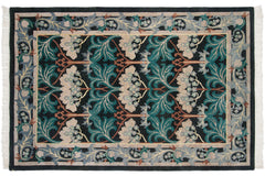 6x9 Vintage Indian William Morris Design Carpet // ONH Item mc002281 Image 11