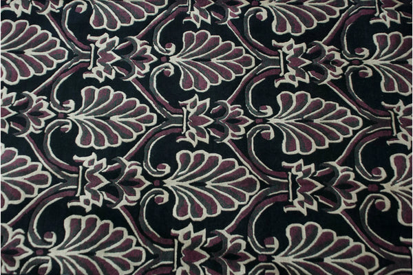 7.5x10 Vintage Indian Damask Design Carpet // ONH Item mc002282 Image 3