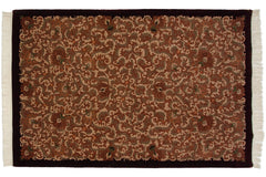 6x9 Vintage Contemporary Indian European Design Carpet // ONH Item mc002287