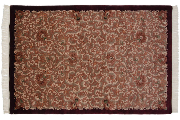 6x9 Vintage Contemporary Indian European Design Carpet // ONH Item mc002287 Image 1